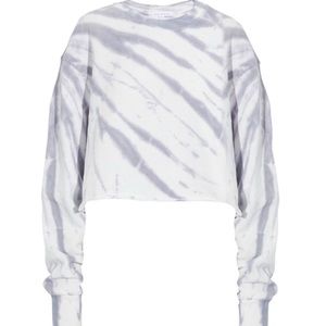 GOOD AMERICAN 100% Cotton Cropped Sweatshirt - Women’s Size 4 - NEW